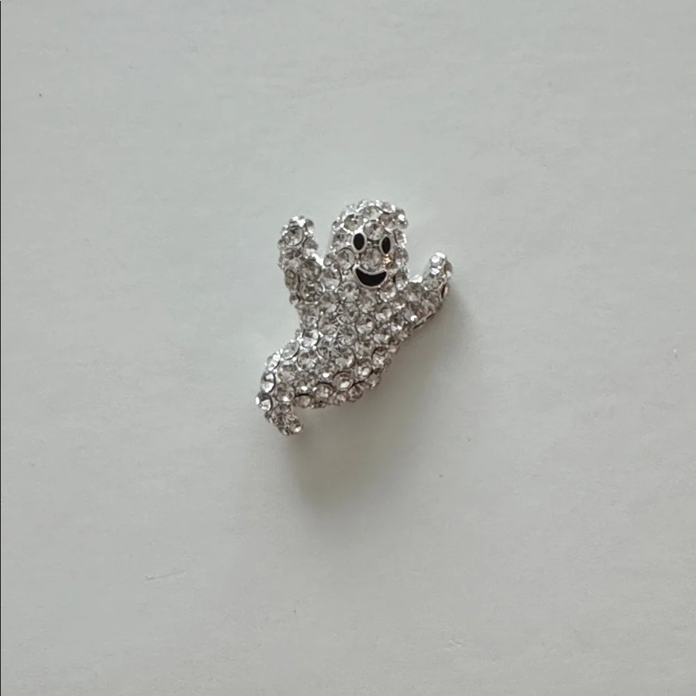 Napier Rhinestone Ghost Brooch